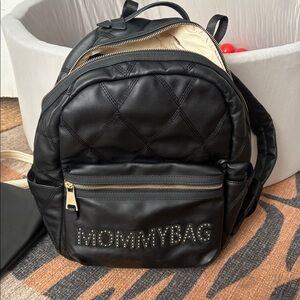 Black Quilted Mommy Bag